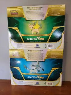 Pokemon TCG Glaceon & Leafeon VSTAR Special Collection Box SET - Factory Sealed - Image 2