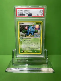 2006 POKEMON EX CRYSTAL GUARDIANS 35 IVYSAUR-REVERSE FOIL PSA 9 - Image 1