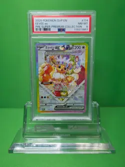 POKEMON 2025 PRISMATIC EVOLUTION PROMO EEVEE EX 174 PSA 8 - Image 1