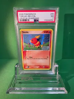 POKEMON 2006 CRYSTAL GUARDIANS TORCHIC REVERSE FOIL 65/100 PSA 7 - Image 1