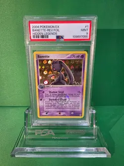 POKEMON 2004 HIDDEN LEGENDS BANETTE REVERSE FOIL 1/101 PSA 9 - Image 1