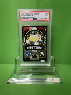 1997 POCKET MONSTERS SEALDASS SERIES 2 143 KABIGON-PRISM PSA 6 - Image 1