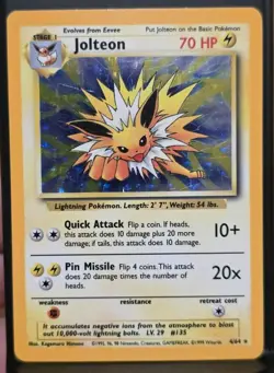 Pokemon TCG Jolteon Jungle 4/64 Holo Rare No Symbol Misprint Excellent - Image 1