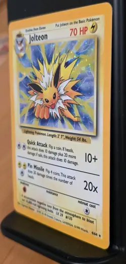 Pokemon TCG Jolteon Jungle 4/64 Holo Rare No Symbol Misprint Excellent - Image 3