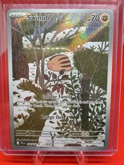 Pokemon TCG Swinub IR SV09: Journey Together 165/159 New MINT Great Centering - Image 1
