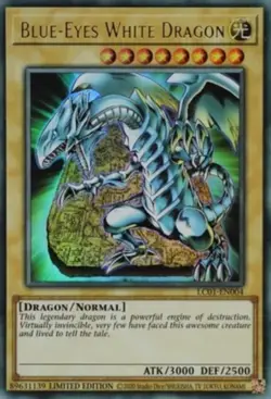Lightly Played, English Yu Gi Oh Blue-Eyes White Dragon - LC01-EN004 - Ultra Rar - Image 1