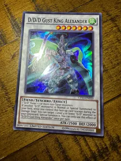 D/D/D Gust King Alexander CT13-EN010 Limited Edition Super Rare PL + BONUS - Image 1