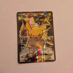 Pikachu EX XY124 Black Star Promo Alt Art Red Blue Pokemon Card - Image 1