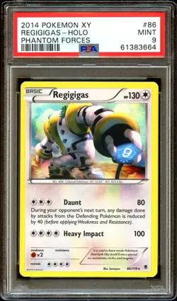 PSA 9 MINT Regigigas 86/119 HOLO RARE XY Phantom Forces Pokemon Card 664 - Image 2