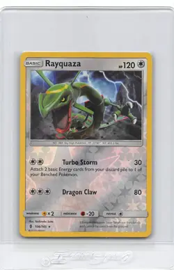Rayquaza 106/145 - Sm-Guardians - Rising Reverse - Holo RARE - POKEMON CARD - LP - Image 1