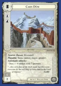 Carn Dum - The Wizards Unlimited - Middle Earth CCG - MECCG (Rare Card) - Image 1