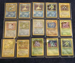 Pokemon Card Lot x15, Base Set And Fossil, Vintage RARE - Image 1