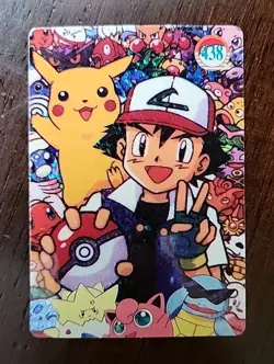 LP! Pocket Monsters Vending Machine Sticker Card - Ash Ketchum - Pokemon TCG - Image 1