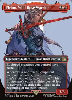 x1 Firion, Wild Rose Warrior - Surge Foil - Borderless R MTG Final Fantasy M/NM, - Image 1