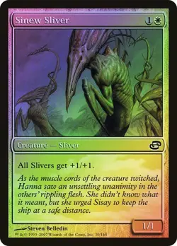 Planar Chaos MTG Foil Sinew Sliver Magic - Image 1