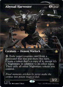 MTG Abyssal Harvester (Borderless) (316) | NM | Foundations {FDN} - Image 1