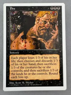 Pox MTG 5th Edition Regular-Never Played Near Mint-Vintage Magic the Gathering - Image 1