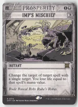 MTG - Imp's Mischief R Outlaws of Thunder Junction: Breaking News 15 LP-NM - Image 1