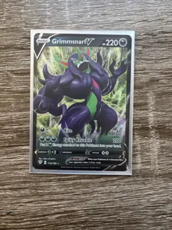 Grimmsnarl V Ultra Rare 114/189 SWSH: Darkness Ablaze Pokemon TCG NM 2020 - Image 1