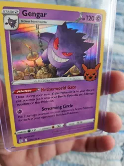 Gengar 066/196 Screaming Circle Rare HOLO FOIL Pokemon TCG NEW PACK FRESH 2022 - Image 3