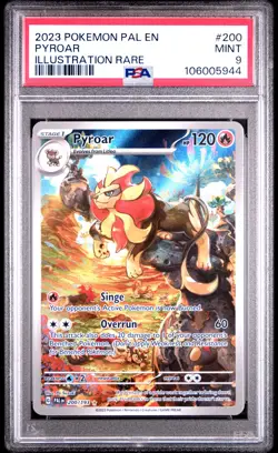 2023 POKEMON PAL EN-PALDEA EVOLVED ILLUSTRATION RARE #200 PYROAR PSA 9 - Image 1