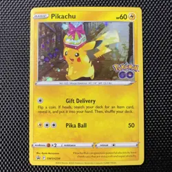 Pikachu SWSH234 Holo Pokemon Go Black Star Promo Pokemon TCG NM - Image 1