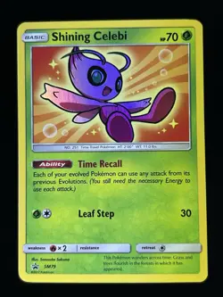 2016-21 Pokemon Sun and Moon Black Star Promos #SM79 Shining Celebi NM / LP - Image 1