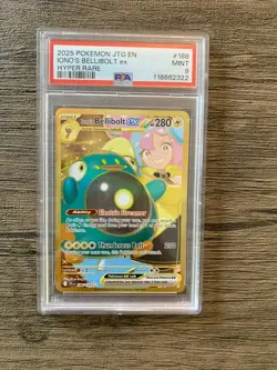 Iono's Bellibolt EX 188/159 Gold Hyper Rare Pokemon TCG Journey Together PSA 9 - Image 1