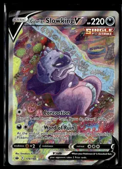 2021 Chilling Reign Alternate Art Holo Galarian Slowking V Ultra Rare #179/198 - Image 1
