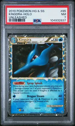 2010 POKEMON HEARTGOLD KINGDRA PRIME #85 ULTRA RARE PSA 7 NM #104932837 - Image 1