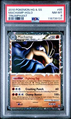 2010 POKEMON TRIUMPHANT MACHAMP PRIME #95 ULTRA RARE PSA 8 NM #118739137 - Image 1