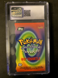 1999 TOPPS POKEMON THE MOVIE DIE-CUT #7 SQUIRTLE CGC 8 - Image 2