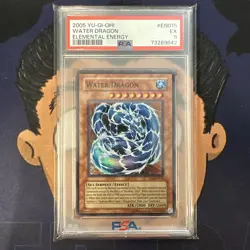 PSA 5 EXCELLENT 2005 YU-GI-Oh! Elemental Energy WATER DRAGON EN015 - Image 2