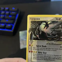 Pokemon Rayquaza Gold Star EX Deoxys Ultra Rare Holo Card #107 - Image 5