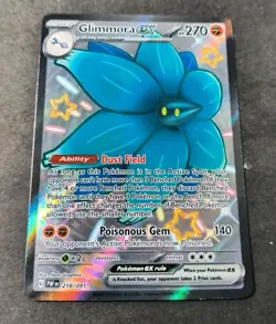 Pokemon Paldean Fates Glimmora EX Full Art Card 218/091 NM - Image 1