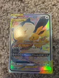 Eevee & Snorlax GX SM169 - / NON-AUTHENTIC Pokemon Card - Display / Play Only” - Image 1