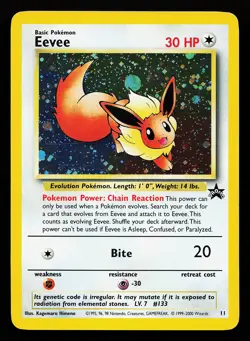 Eevee 11 Holo WOTC Black Star Promo Pokemon Card - Image 1