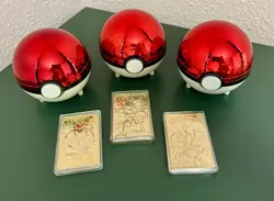 1999 Pokemon 23 Karat Gold Plated Special Edition SET of 3 with COA and Cards - Image 2