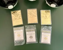 1999 Pokemon 23 Karat Gold Plated Special Edition SET of 3 with COA and Cards - Image 4