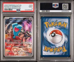 Team Rocket's Wobbuffet 203 Sv: Scarlet & Violet Promo Cards Holo PSA 9 - Image 3