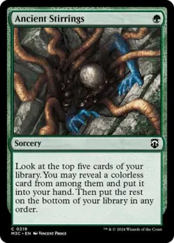 MTG English Ancient Stirrings (Ripple Foil) NM Foil Commander: Modern Horizons 3 - Image 1