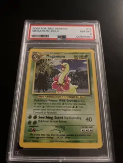 Meganium Holo Neo Genesis PSA 8 2000 WOTC Pokemon Card #11 - Image 1