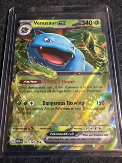 Venusaur EX 003/165 Double Rare Holo - Pokemon TCG Card Scarlet & Violet 151 NM - Image 2