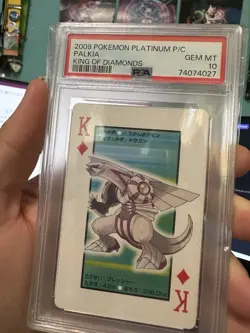 Pokemon Platinum Playing Cards Palkia King of Diamonds PSA 10 Gem Mint - Image 1