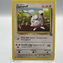 Jigglypuff 7 LP Black Star Promo Rare Pokemon TCG Card 2000 - Image 1