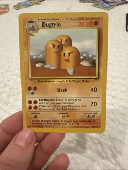 🔥 Dugtrio 19/102 🔥 Original Non Holo Rare Base Set Pokemon Card WOTC 1999 - Image 1