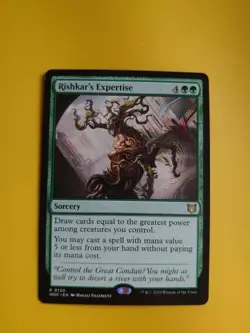 Rishkar's Expertise WOC Mythic Sorcery MTG Card. - Image 1