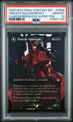 2025 MTG FINAL FANTASY #0528 GALIAN BEAST/VINCENT VALENTINE PSA 10 - Image 1