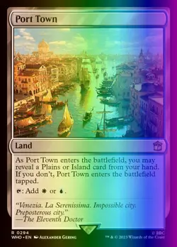 MTG Magic the Gathering Port Town (294/1208) Doctor Who LP FOIL - Image 1