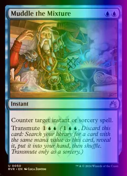 MTG Magic the Gathering Muddle the Mixture (50/497) Ravnica Remastered LP FOIL - Image 1